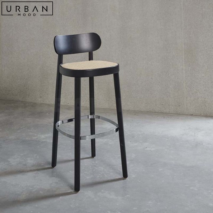 GLUDEL Modern Rattan Bar Stool