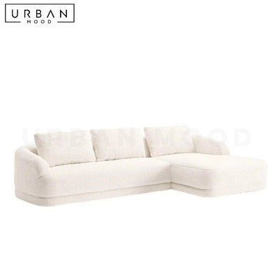 MANER Modern Curved Boucle Sectional Sofa (Water Resistant)