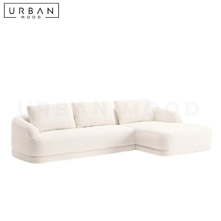 MANER Modern Curved Boucle Sectional Sofa (Water Resistant)