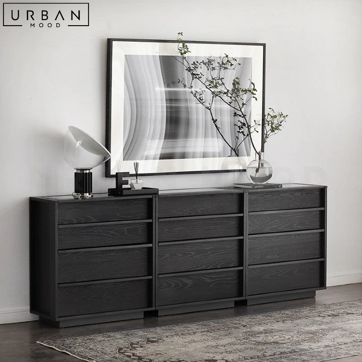 GOMEZ Modern Solid Wood Chest of Drawers