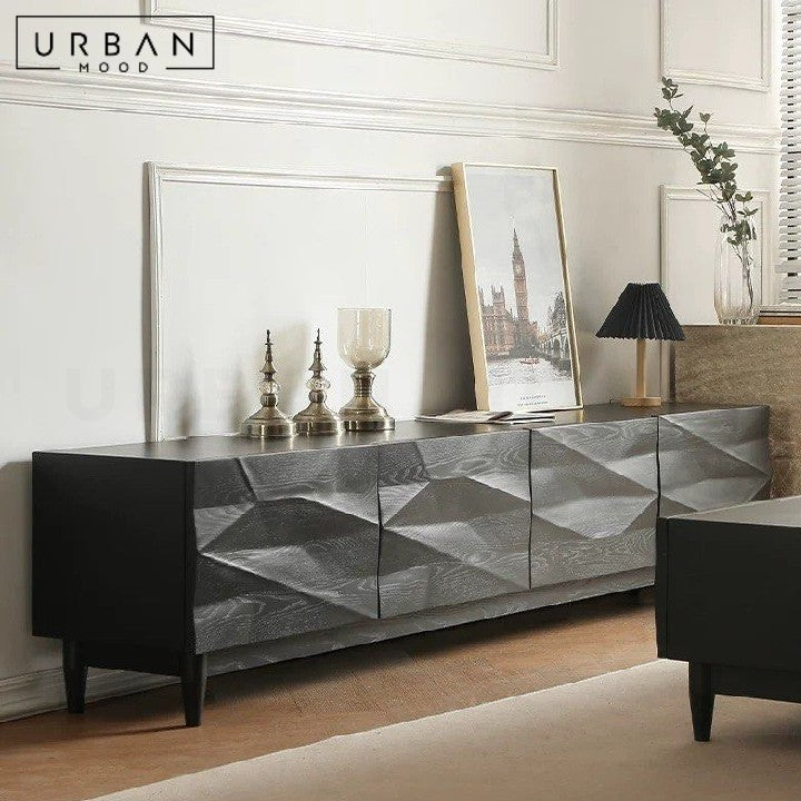 GORDIL Modern Solid Wood TV Console