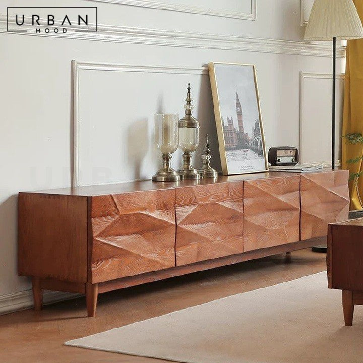 GORDIL Modern Solid Wood TV Console