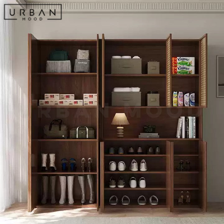 GRACELYN Modern Solid Wood Shoe Cabinet