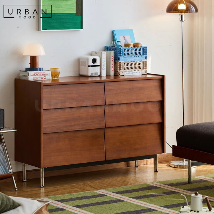GRADO Japandi Solid Wood Chest Of Drawers