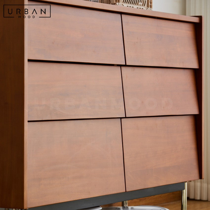 GRADO Japandi Solid Wood Chest Of Drawers