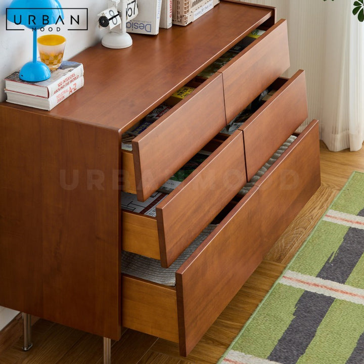 GRADO Japandi Solid Wood Chest Of Drawers