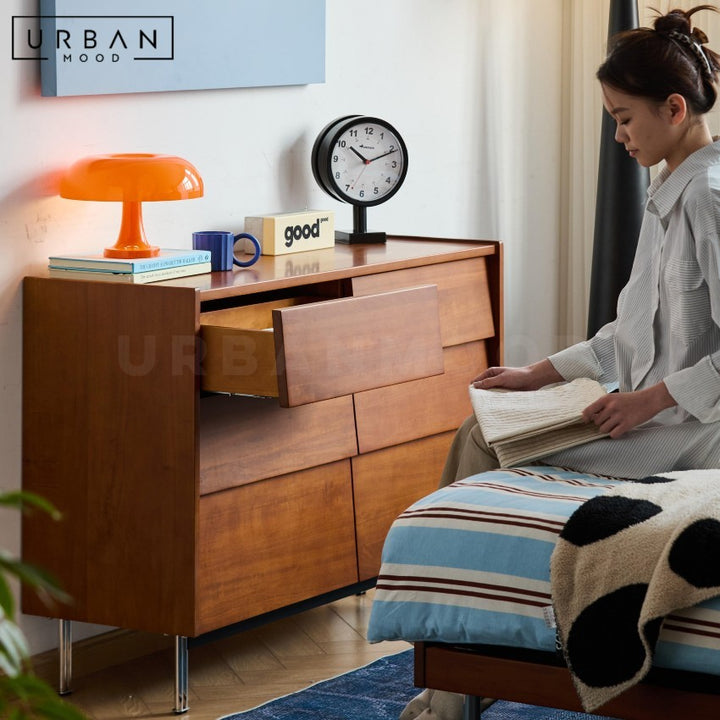 GRADO Japandi Solid Wood Chest Of Drawers