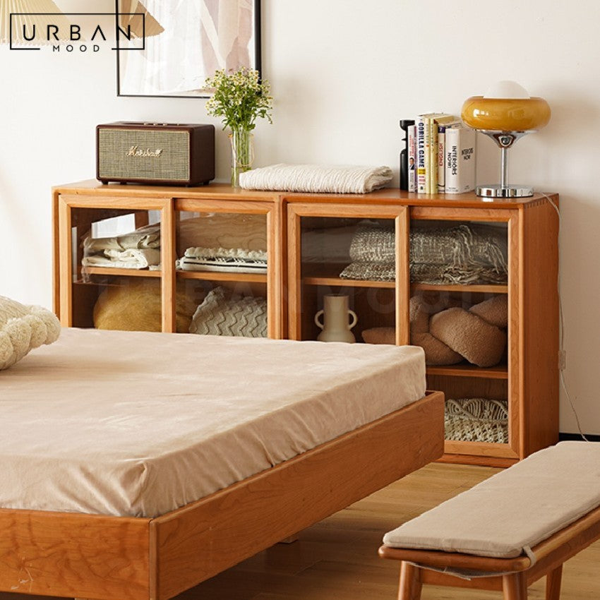 GRANDEUR Japandi Solid Wood Display Cabinet