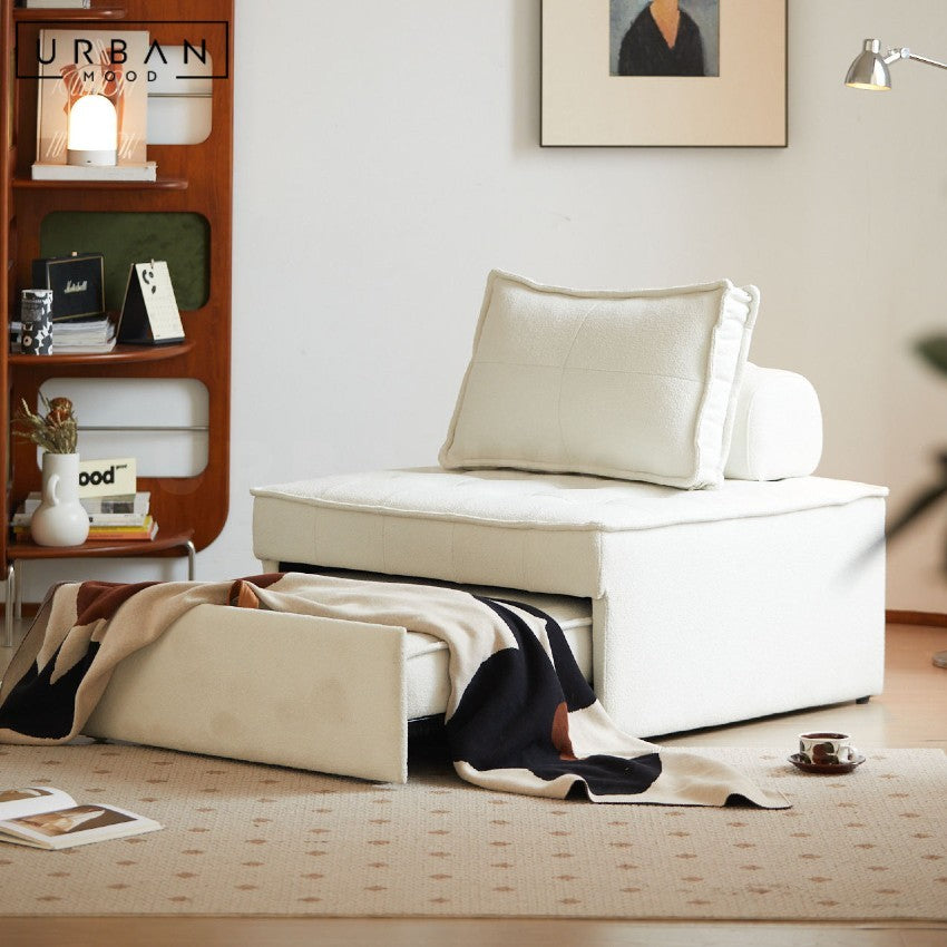 GRAYCE Modern Leather Sofa Bed