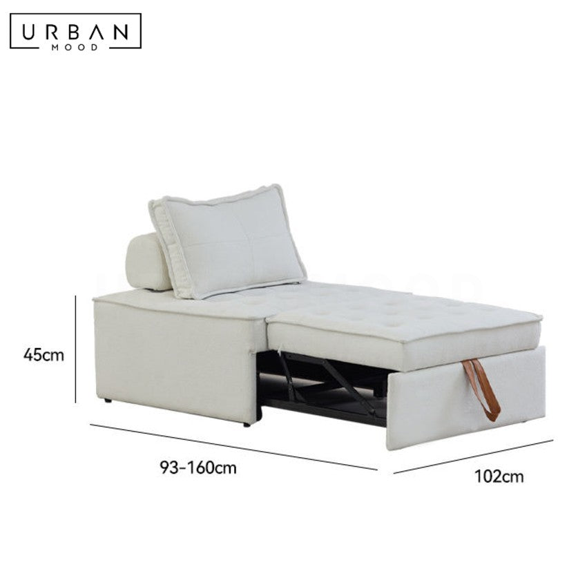 GRAYCE Modern Leather Sofa Bed