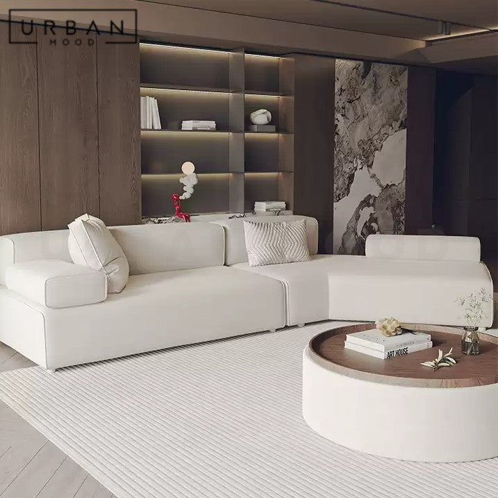 GREEF Modern Curved Leather Sofa