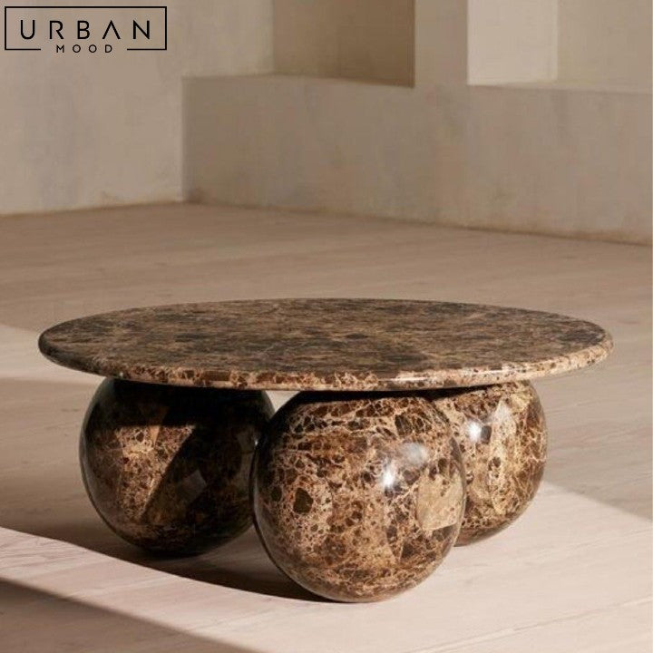 GREEN Modern Round Marble Coffee Table