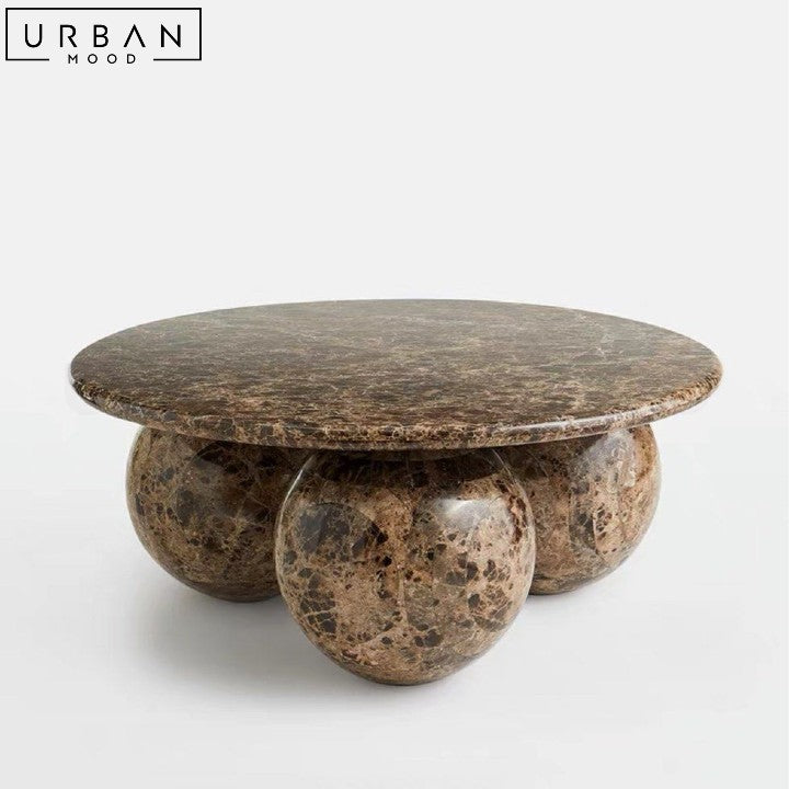 GREEN Modern Round Marble Coffee Table