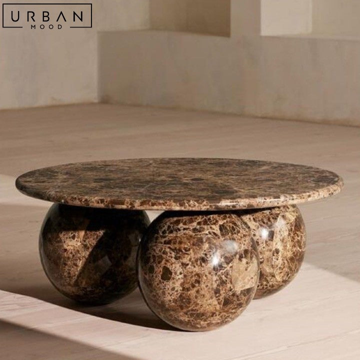 GREEN Modern Round Marble Coffee Table