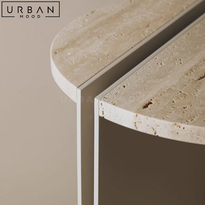 GRENCI Modern Marble Side Table