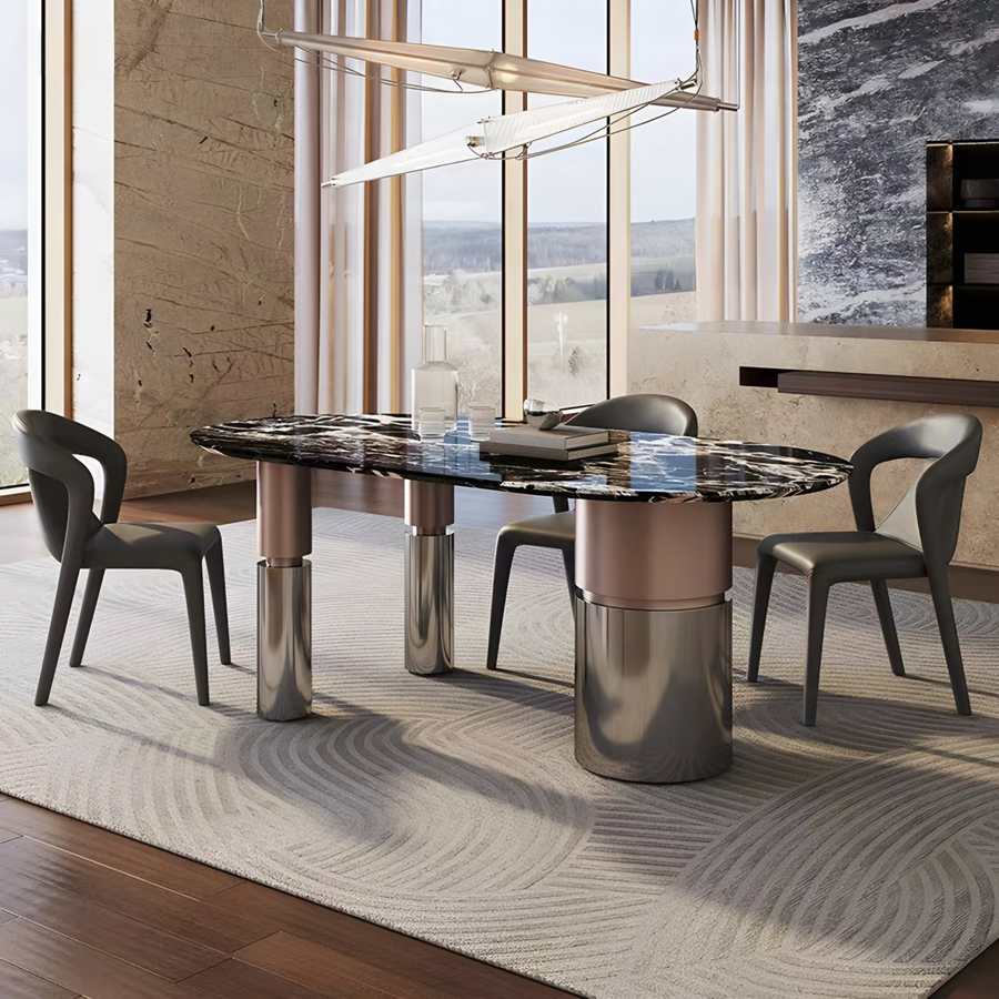 GRENVILLE Modern Marble Dining Table - Urban Mood Singapore
