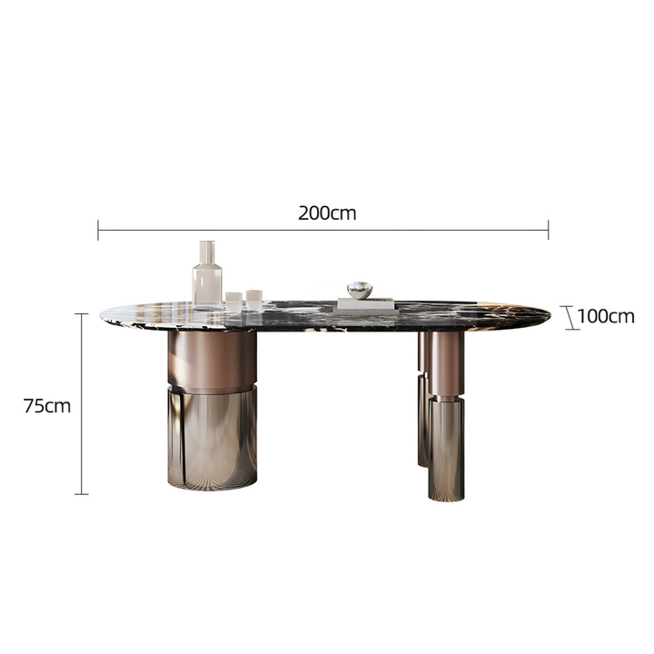 GRENVILLE Modern Marble Dining Table - Urban Mood Singapore