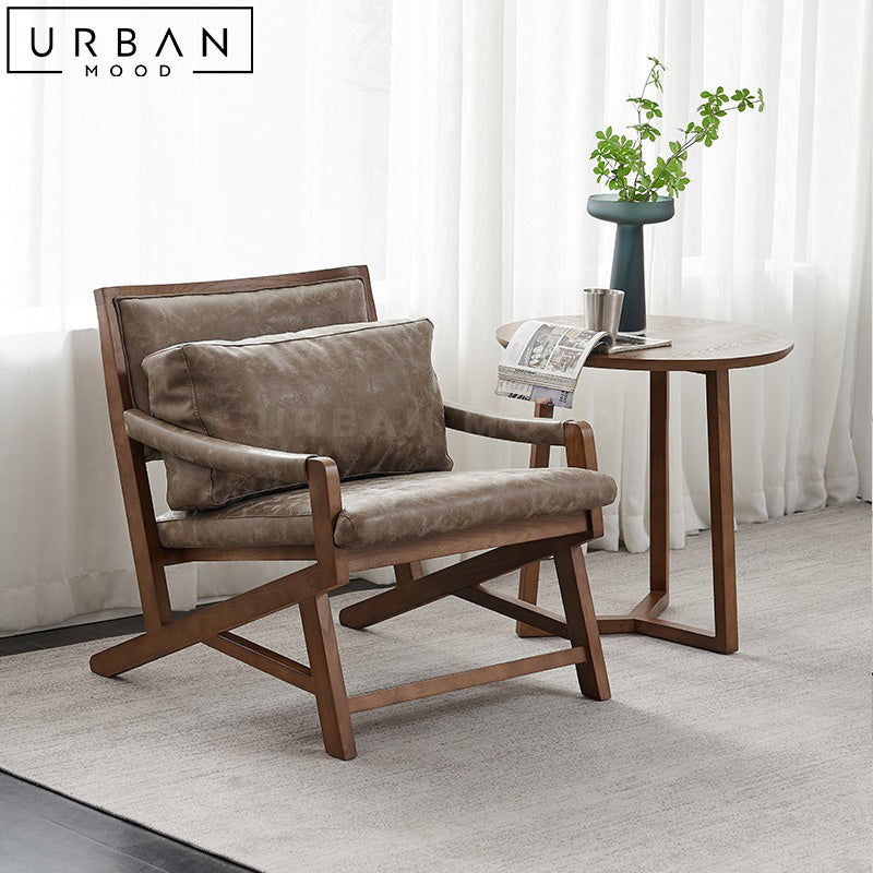 GRETA Rustic Solid Wood Armchair