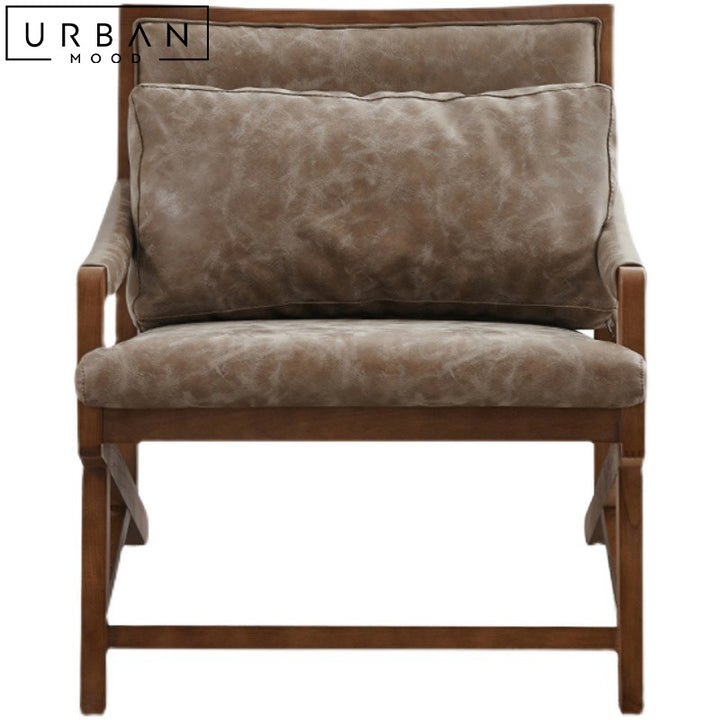 GRETA Rustic Solid Wood Armchair