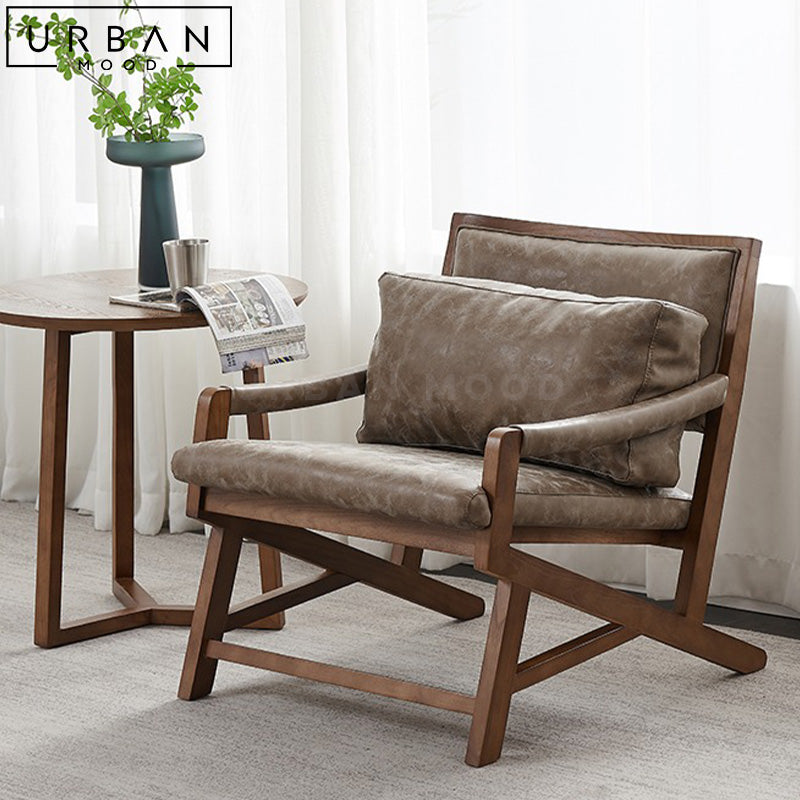 GRETA Rustic Solid Wood Armchair