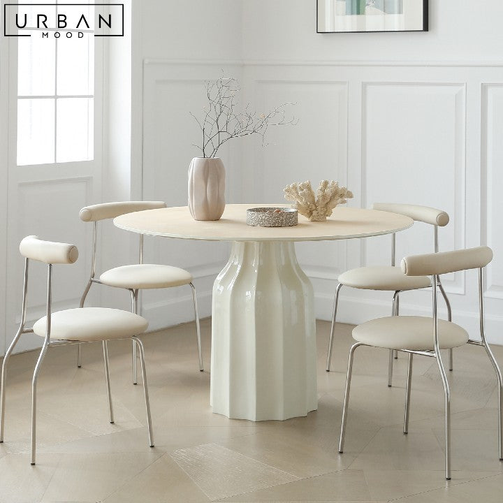 GRATIS Japandi Sintered Stone Round Dining Table – Urban Mood