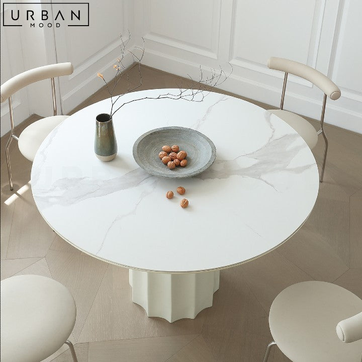 GRATIS Japandi Sintered Stone Round Dining Table