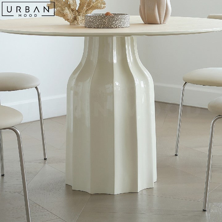 GRATIS Japandi Sintered Stone Round Dining Table