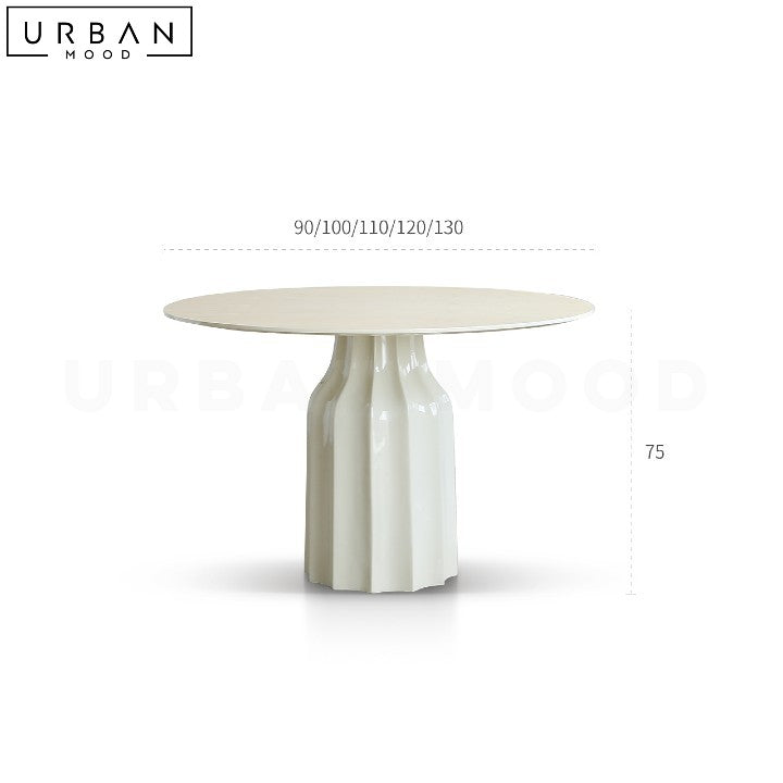 GRATIS Japandi Sintered Stone Round Dining Table