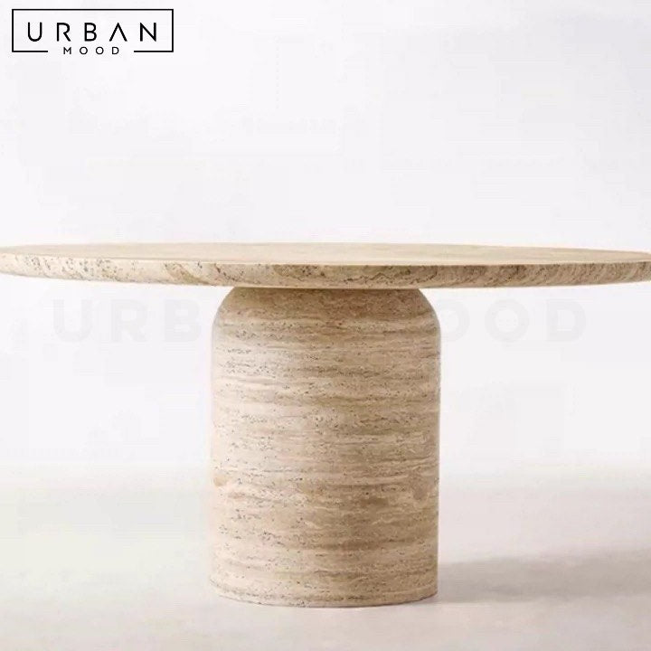 GRIFFITH Wabi Sabi Travertine Dining Table