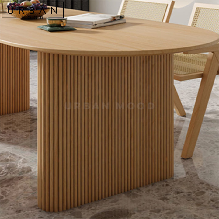 GUGGEN Japandi Solid Wood Dining Table