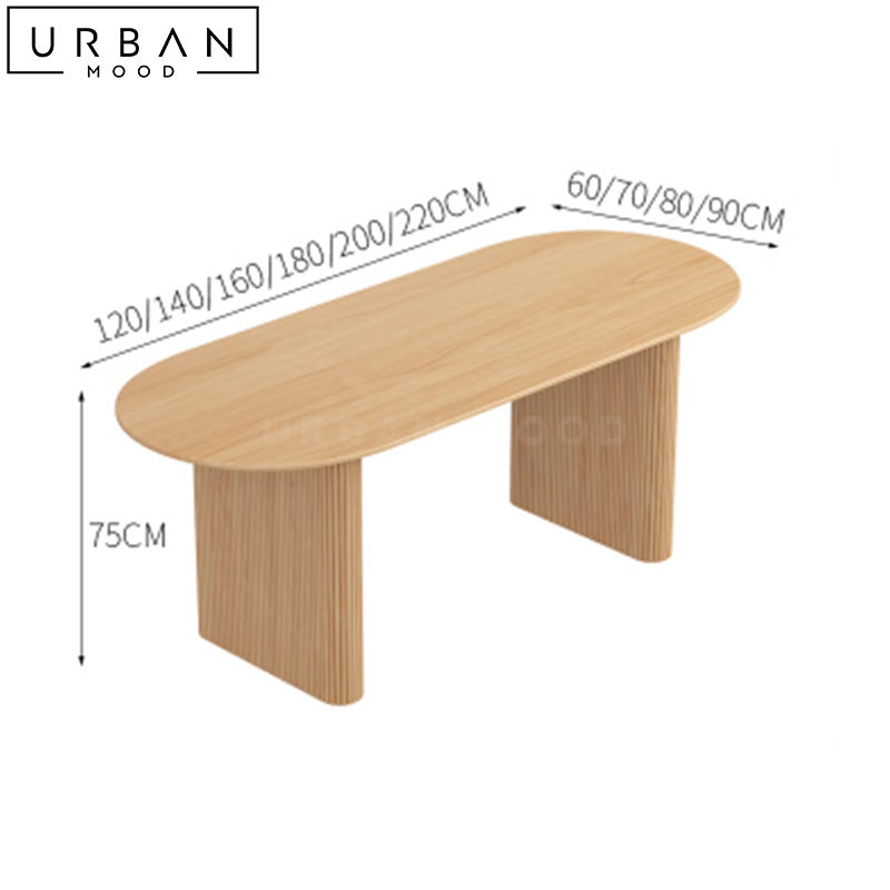 GUGGEN Japandi Solid Wood Dining Table