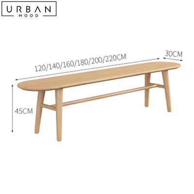GUGGEN Japandi Solid Wood Dining Table
