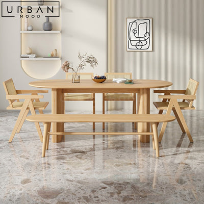 GUGGEN Japandi Solid Wood Dining Table