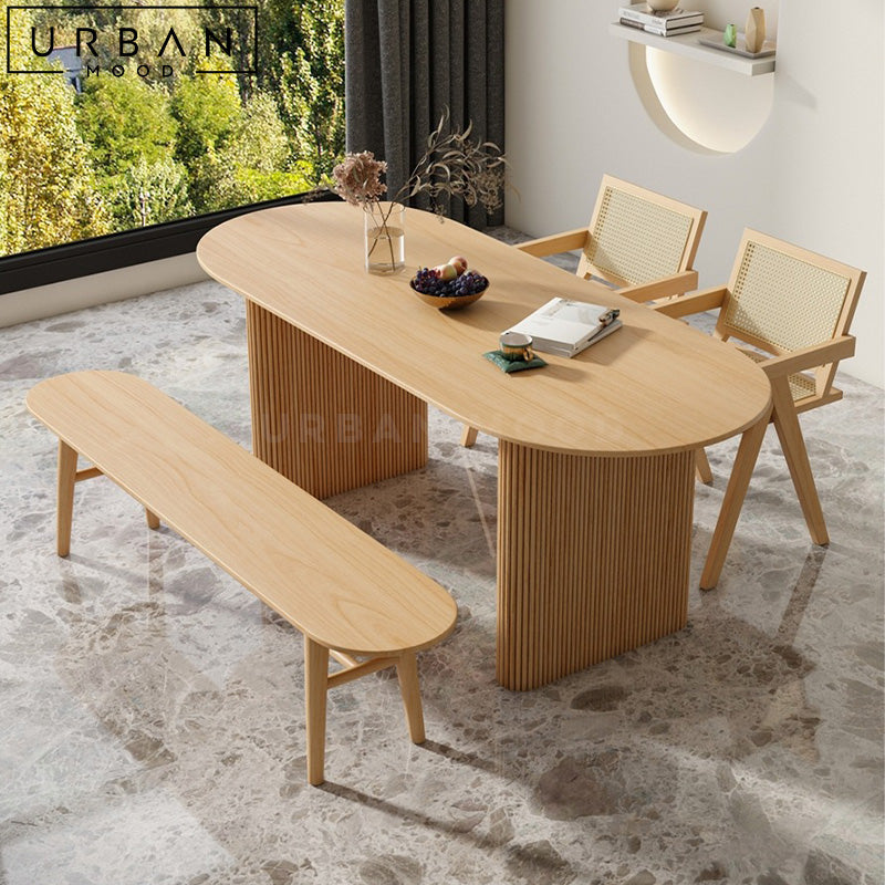 GUGGEN Japandi Solid Wood Dining Table