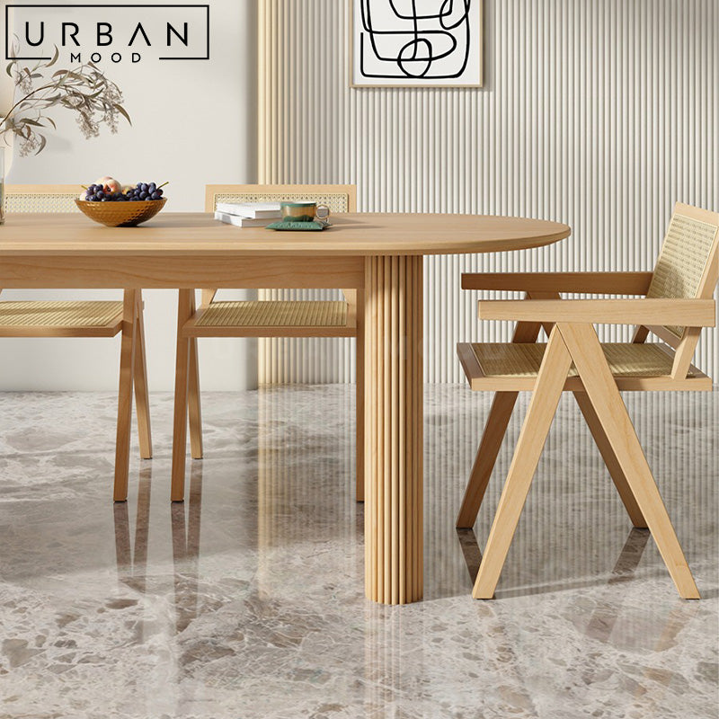 GUGGEN Japandi Solid Wood Dining Table