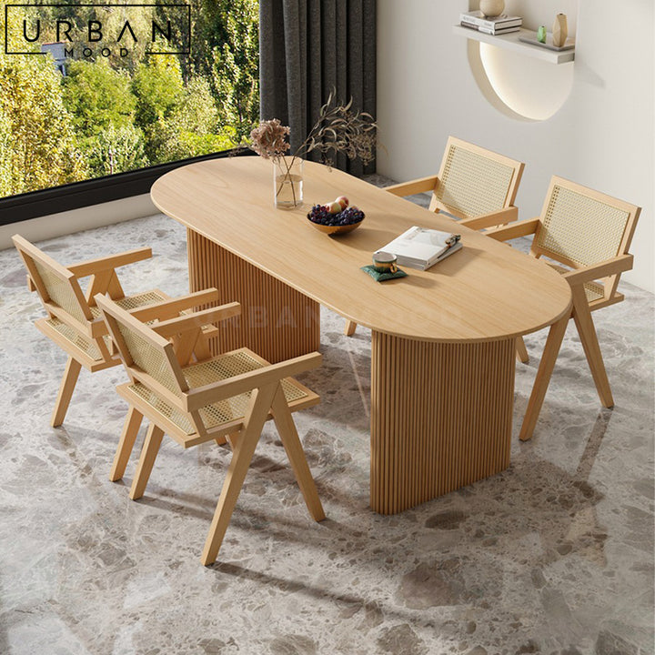 GUGGEN Japandi Solid Wood Dining Table