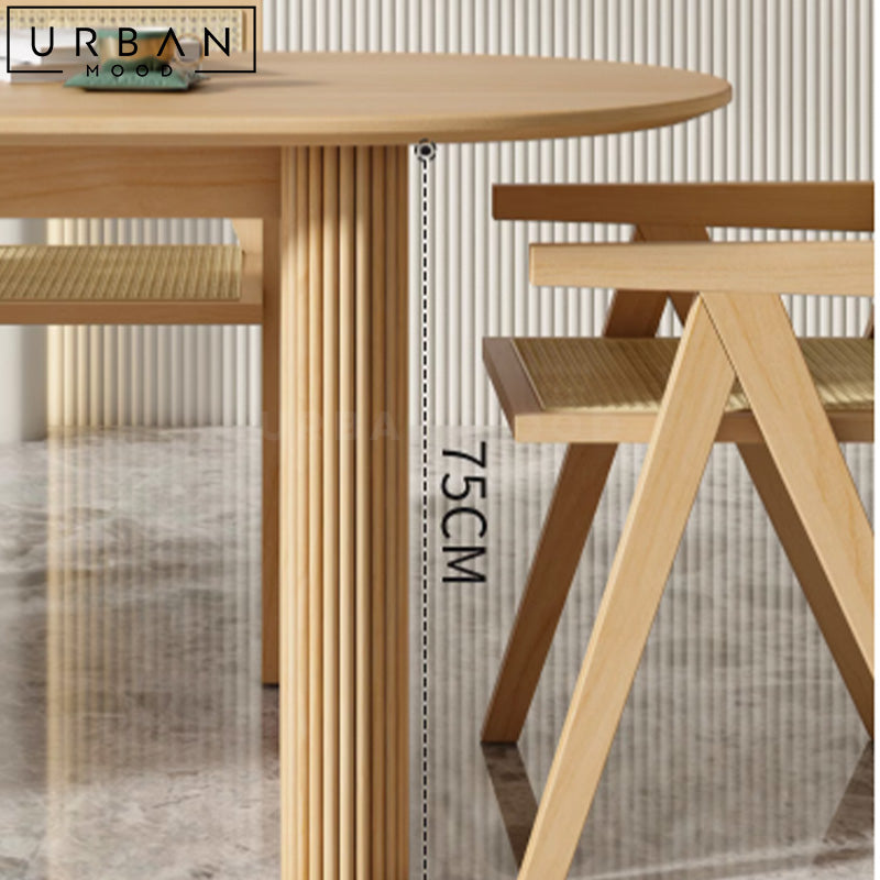 GUGGEN Japandi Solid Wood Dining Table