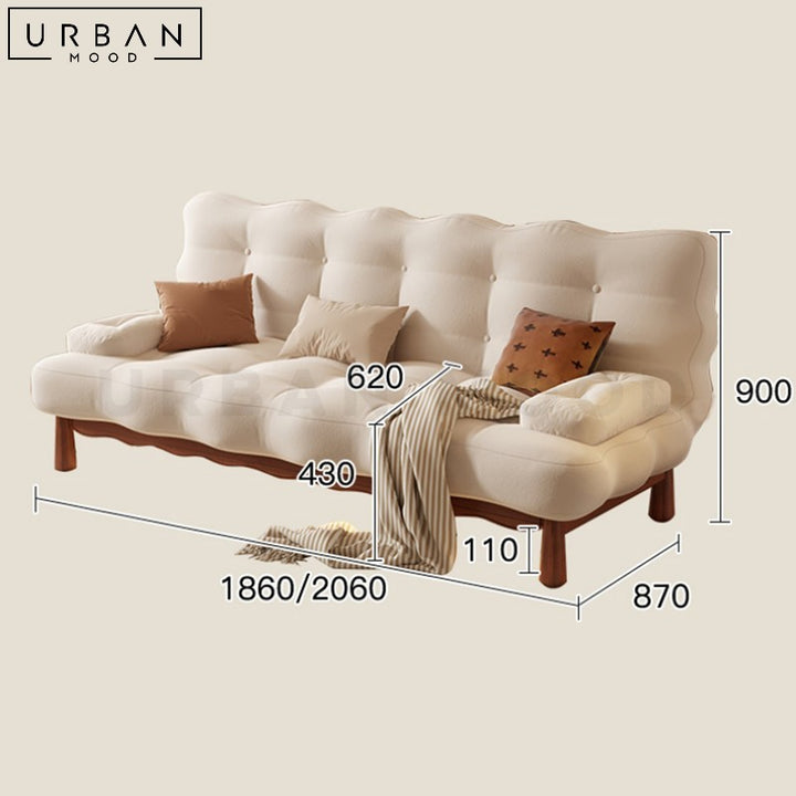 GUNNAR Japandi Fabric Sofa Bed