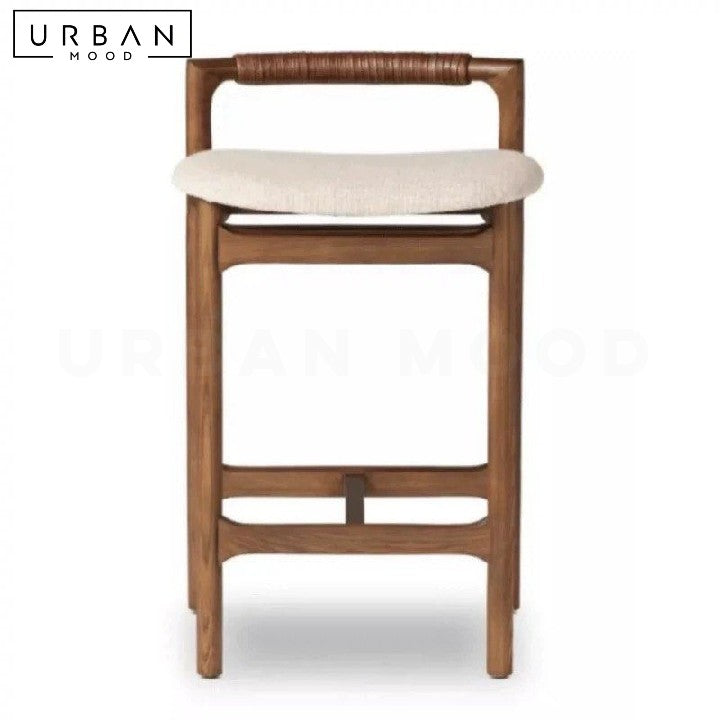 RUN Modern Solid Wood Bar Stool