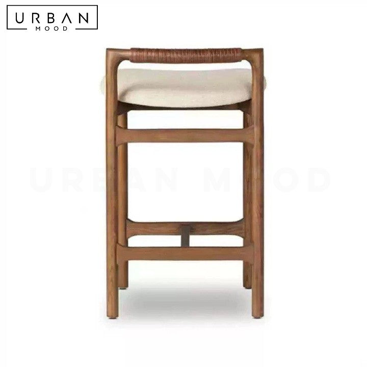 RUN Modern Solid Wood Bar Stool