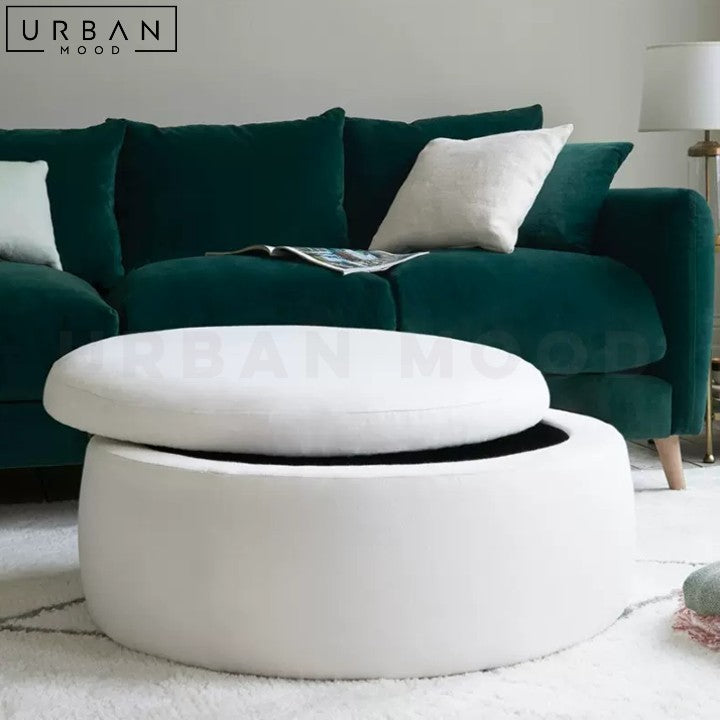 GURO Modern Fabric Storage Ottoman