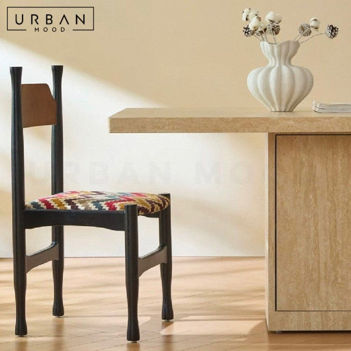 GUZMAN Modern Travertine Storage Dining Table