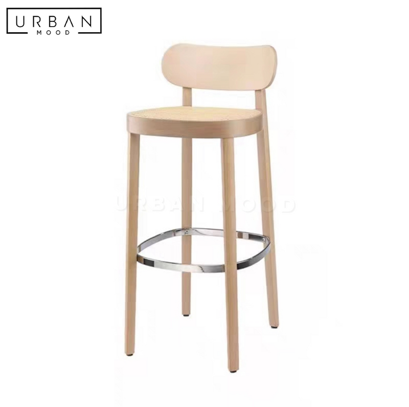 GLUDEL Modern Rattan Bar Stool