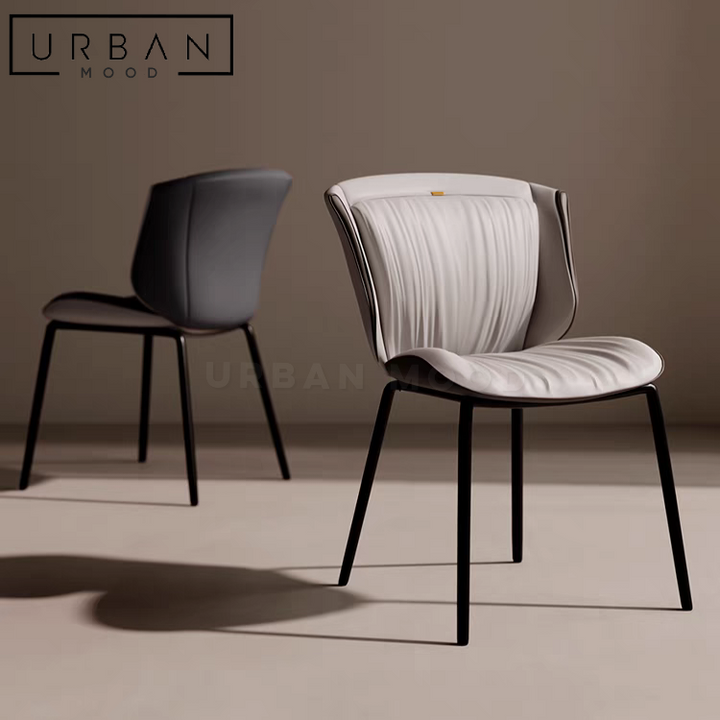 GRAY Modern Leather Dining Chair