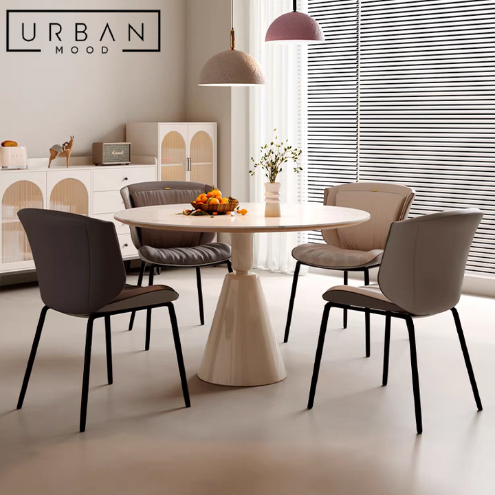 GRAY Modern Leather Dining Chair