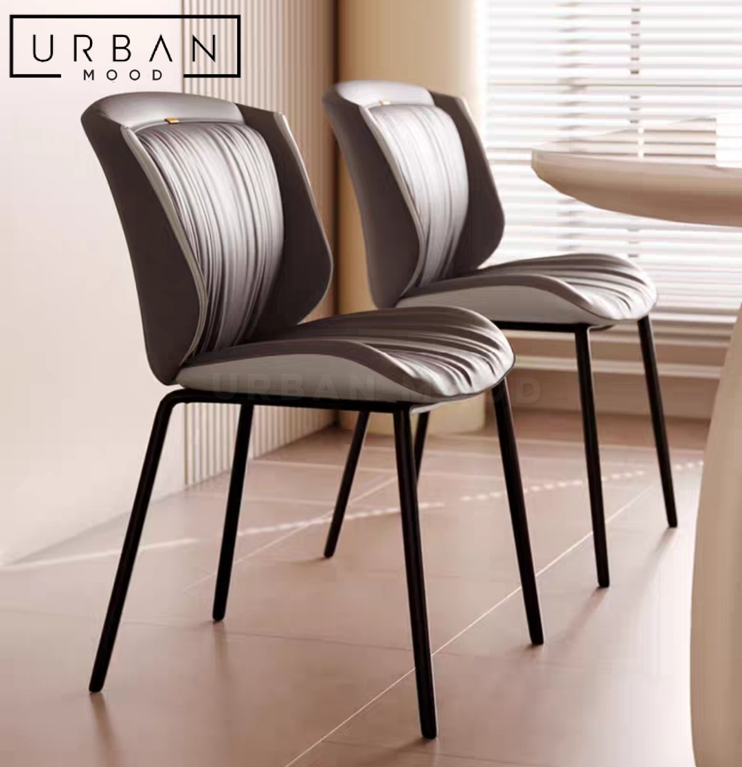 GRAY Modern Leather Dining Chair