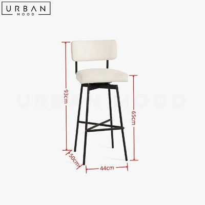 HADIZ Modern Fabric Bar Stool