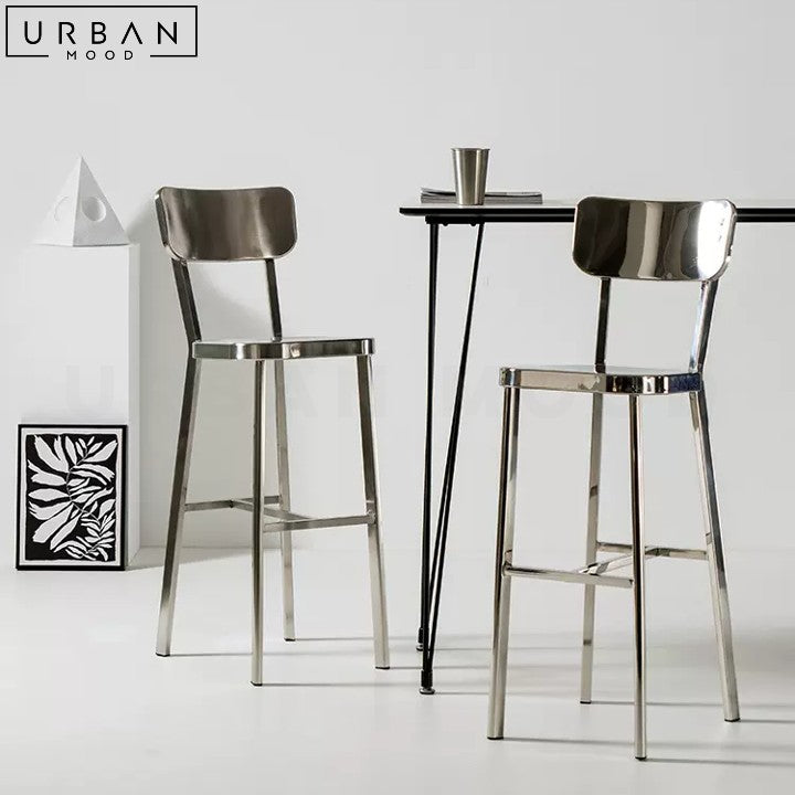 HAILEY Modern Steel Bar Stool – Urban Mood