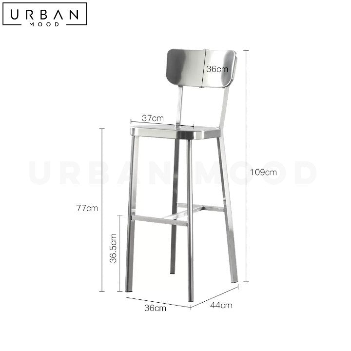 HAILEY Modern Steel Bar Stool