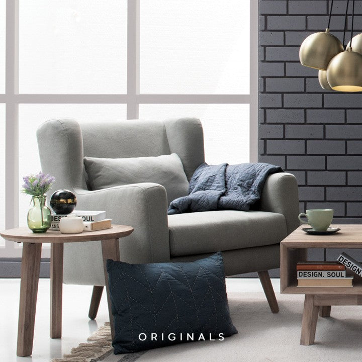 HAMAD Farmhouse Solid Wood Side Table